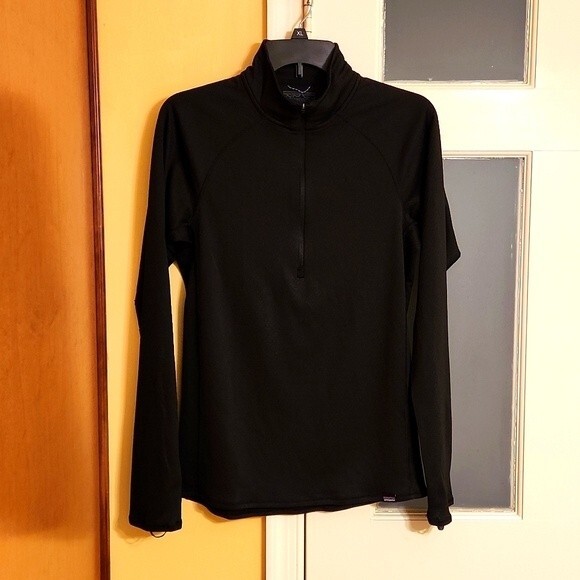 Patagonia Women's Capilene Quarter Zip Black Pullover Size S - Picture 1 of 7